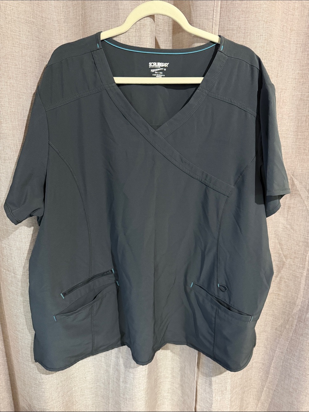 Gray Scrub Top